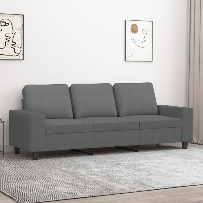 Produit similaire: Canapé rétro salon/ Canapé à 3 places - gris foncé 180 cm Tissu CC26533509