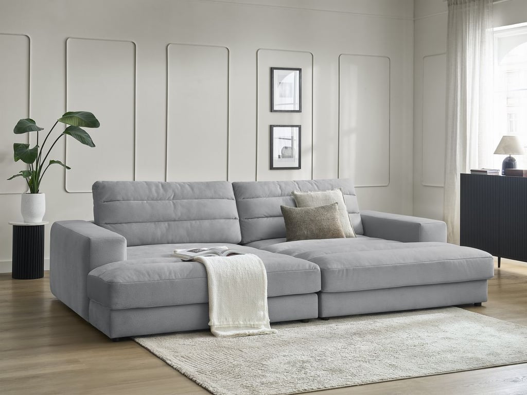 Produit similaire: Canapé droit fixe 4 places SIERRA assise profonde velours gris clair BOBOCHIC