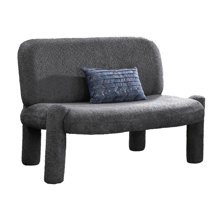 Produit similaire: DANITA - Canapé 2 places design effet peau de mouton anthracite