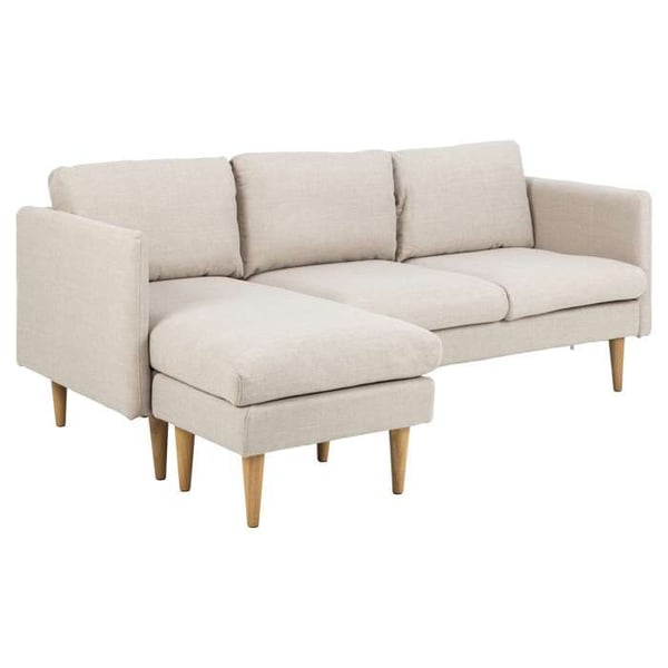 Toilinux - Canapé d'angle Milly - 3 places - Beige