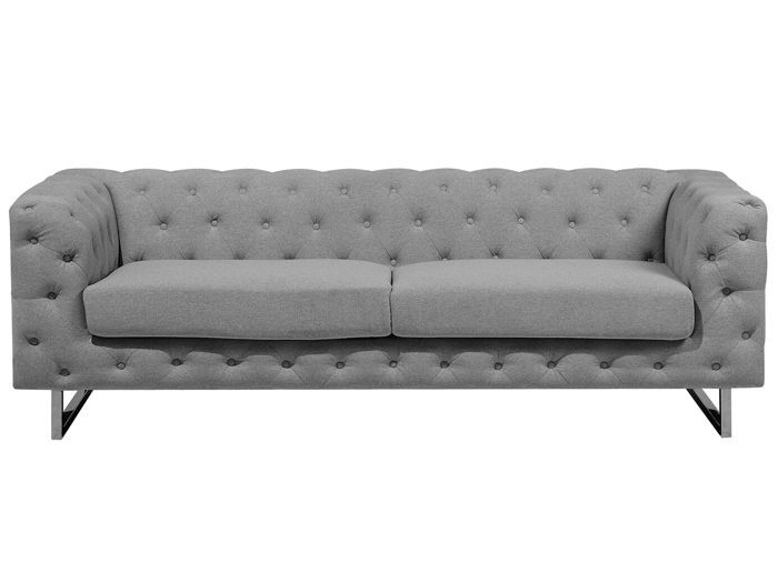 Produit similaire: Canapé style Chesterfield en tissu gris clair VISSLAND