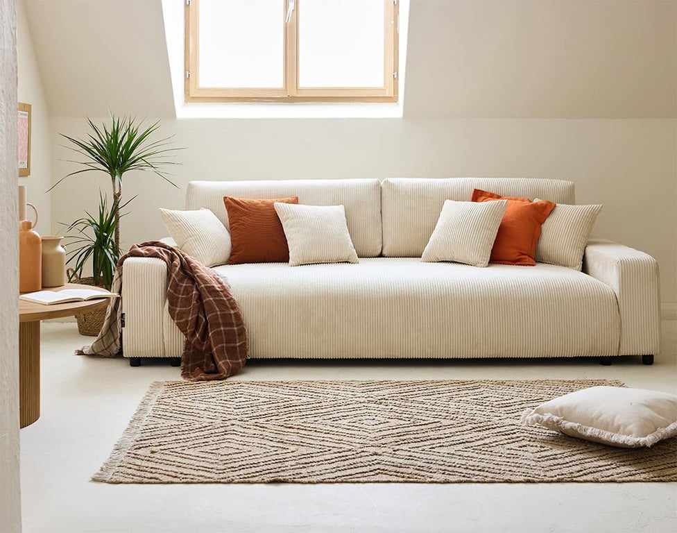 Produit similaire: pivoine - Canapé convertible Beige