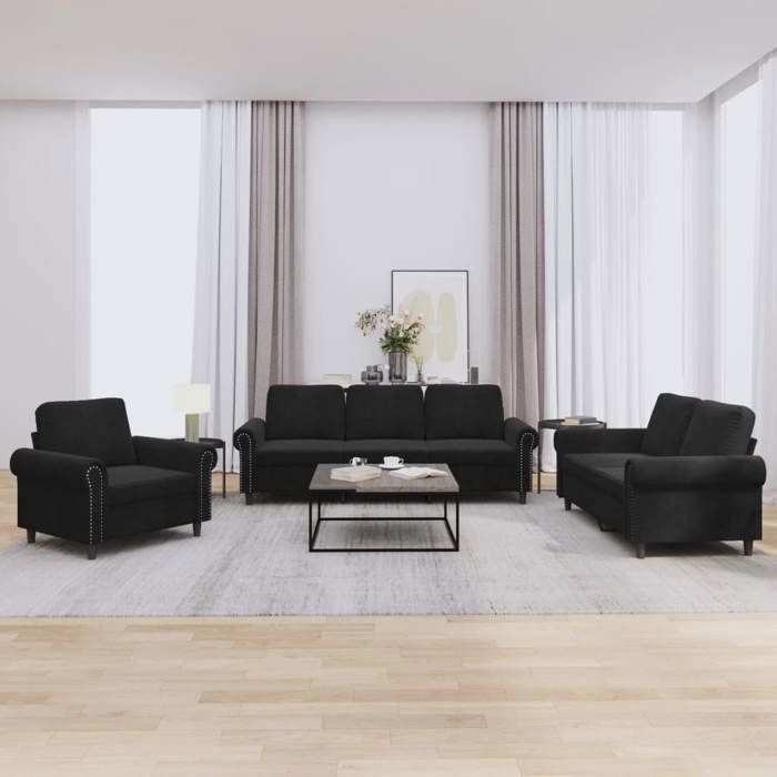 Produit similaire: Ensemble de Canapés avec Coussins 3 pcs, Canapés avec Accoudoirs, Ensemble de Meubles, Mobilier de Salon, Moderne, 3202175