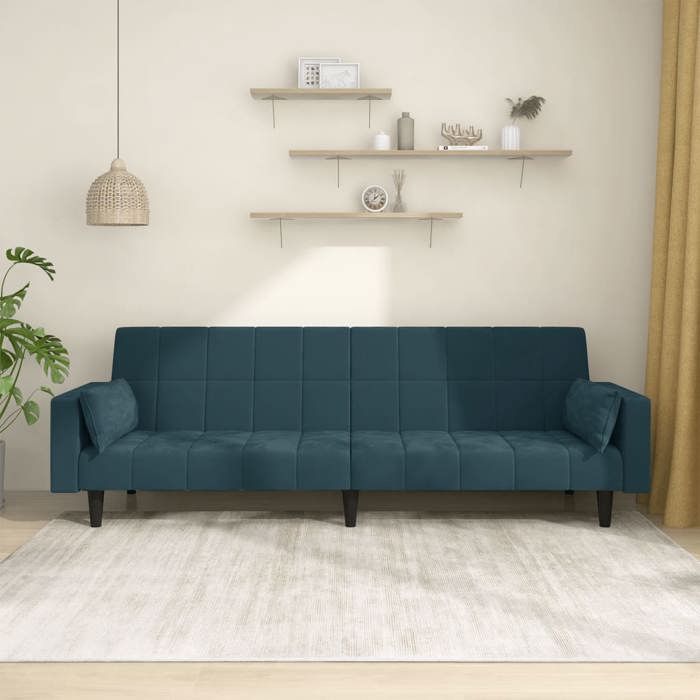 Produit similaire: Canapé-lit à 2 places avec deux oreillers bleu velours 375846