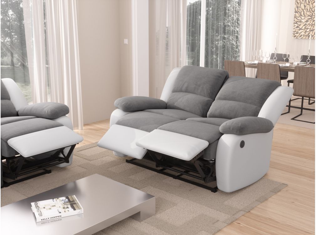 Produit similaire: RELAXXO - Ensemble canapé relax électrique LEO 2 places + fauteuil releveur en microfibre et simili