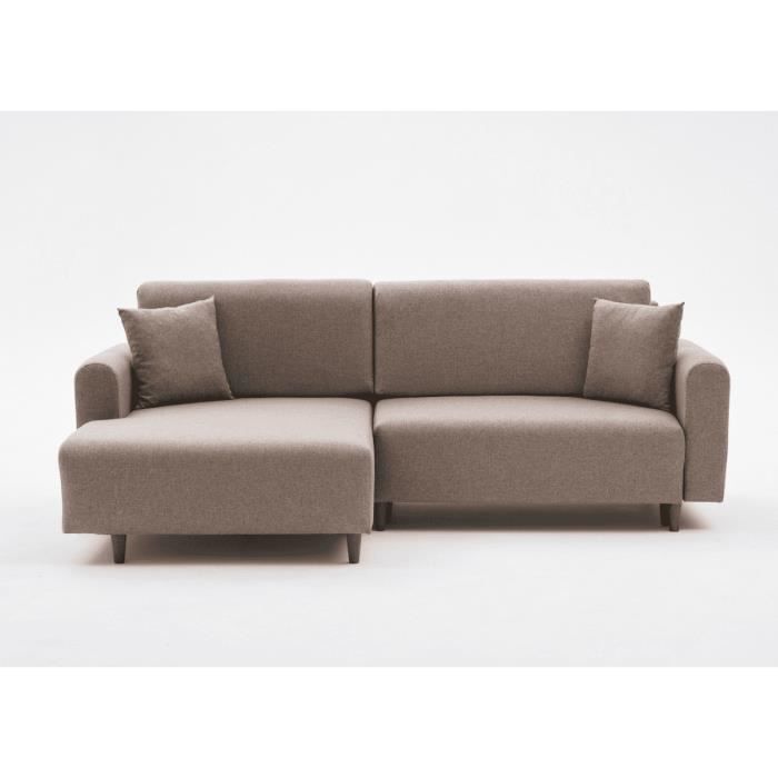 Produit similaire: Canapé d'angle convertible méridienne à gauche en tissu L246 cm - 246 cm X 160 cm X 85 cm - MANE LEFT - Taupe