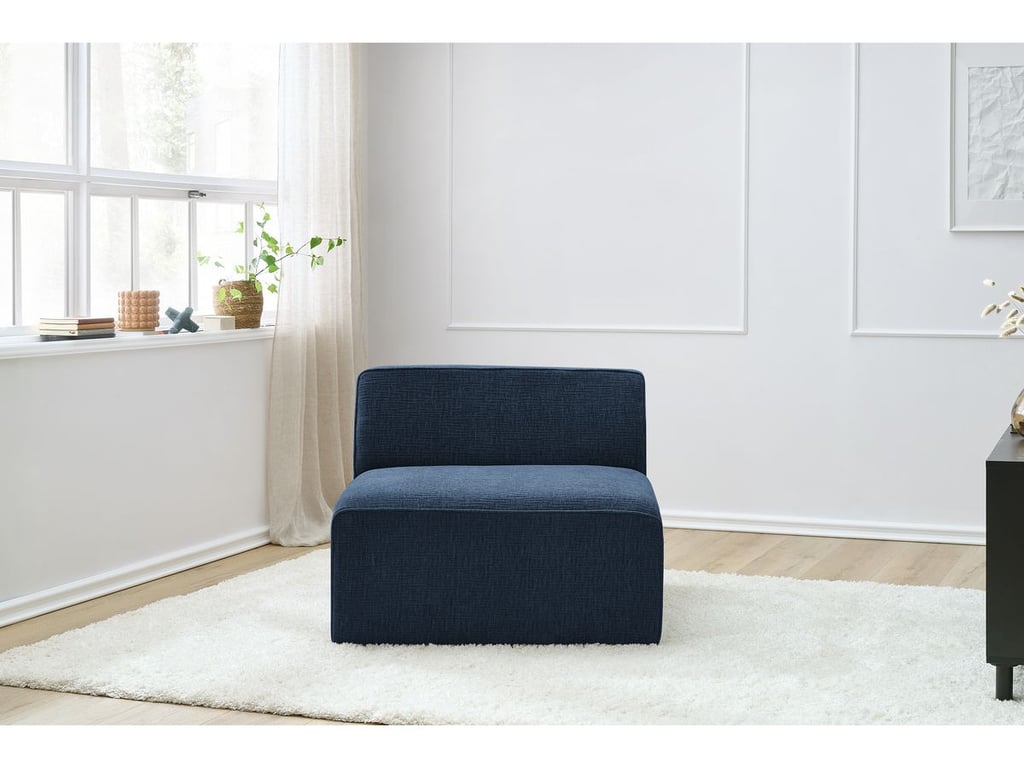 Produit similaire: Chauffeuse 1 place pour canapé modulable MEGEVE tissu texturé bleu foncé BOBOCHIC 1 places