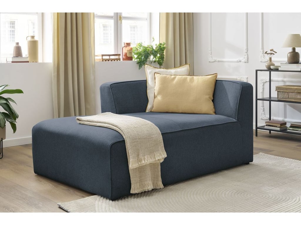 Produit similaire: Méridienne pour canapé modulable MEGEVE tissu chiné bleu foncé angle gauche BOBOCHIC 1 places