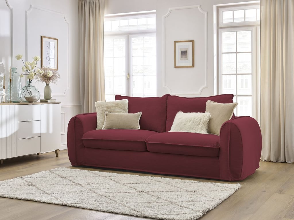 Produit similaire: Canapé droit convertible ARCHIMEDE ouverture express déhoussable rouge 140x194 BOBOCHIC 3 places