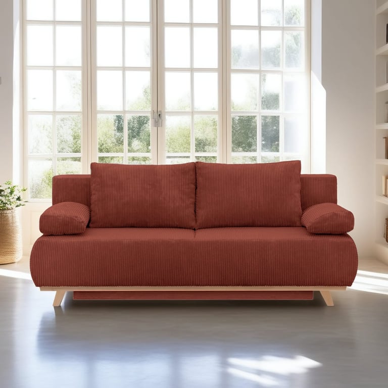 Produit similaire: laria - Canapé convertible velours côtelé Orange