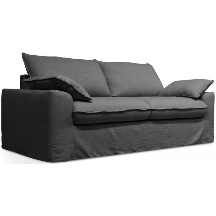 Produit similaire: Canapé convertible en tissu 3 places gris