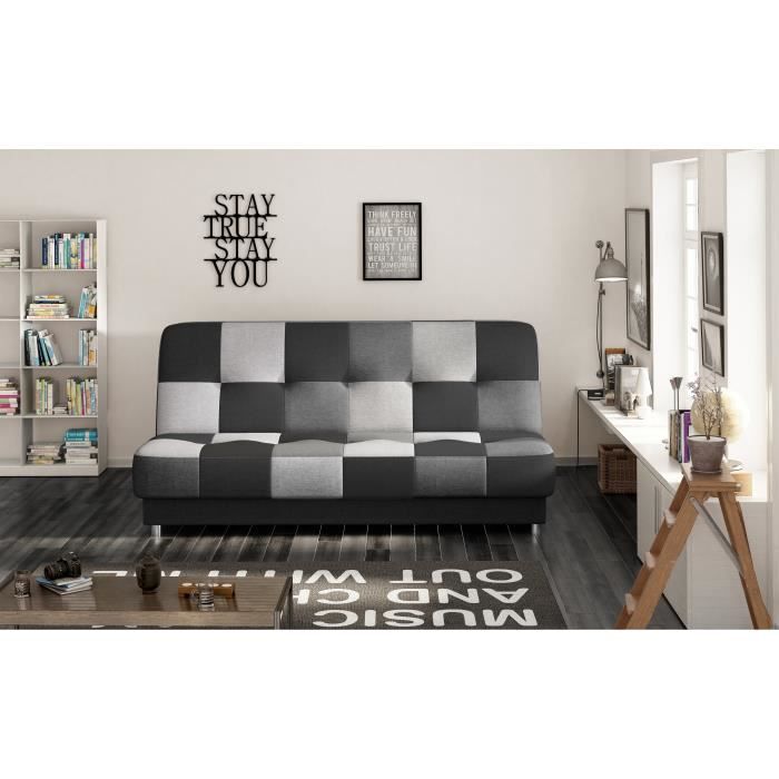 Produit similaire: Canapé Banquette convertible Clic-clac 3 places en tissu-KAYA 4