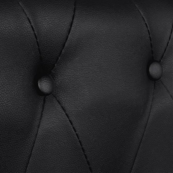 Canapé Chesterfield à 2 places Cuir synthétique Noir   Mothinessto LY2807