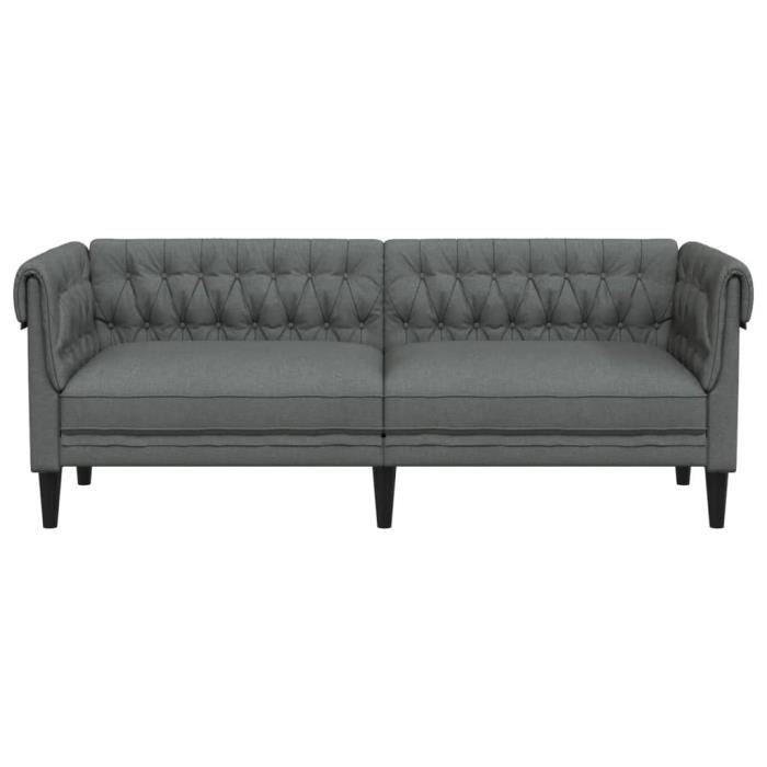Produit similaire: Canapé Chesterfield - MXZZAND - 3 places - Gris foncé - Tissu 100% polyester - Confort moelleux
