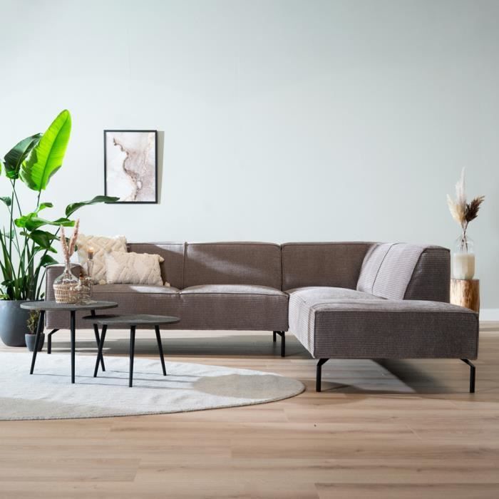 Produit similaire: Livin24  Canapé d'angle Kansas taupe tissu côtelé droite