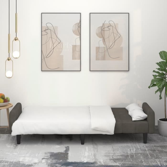 Produit similaire: Omabeta Canapé-lit à 2 places gris foncé velours - CWT13477