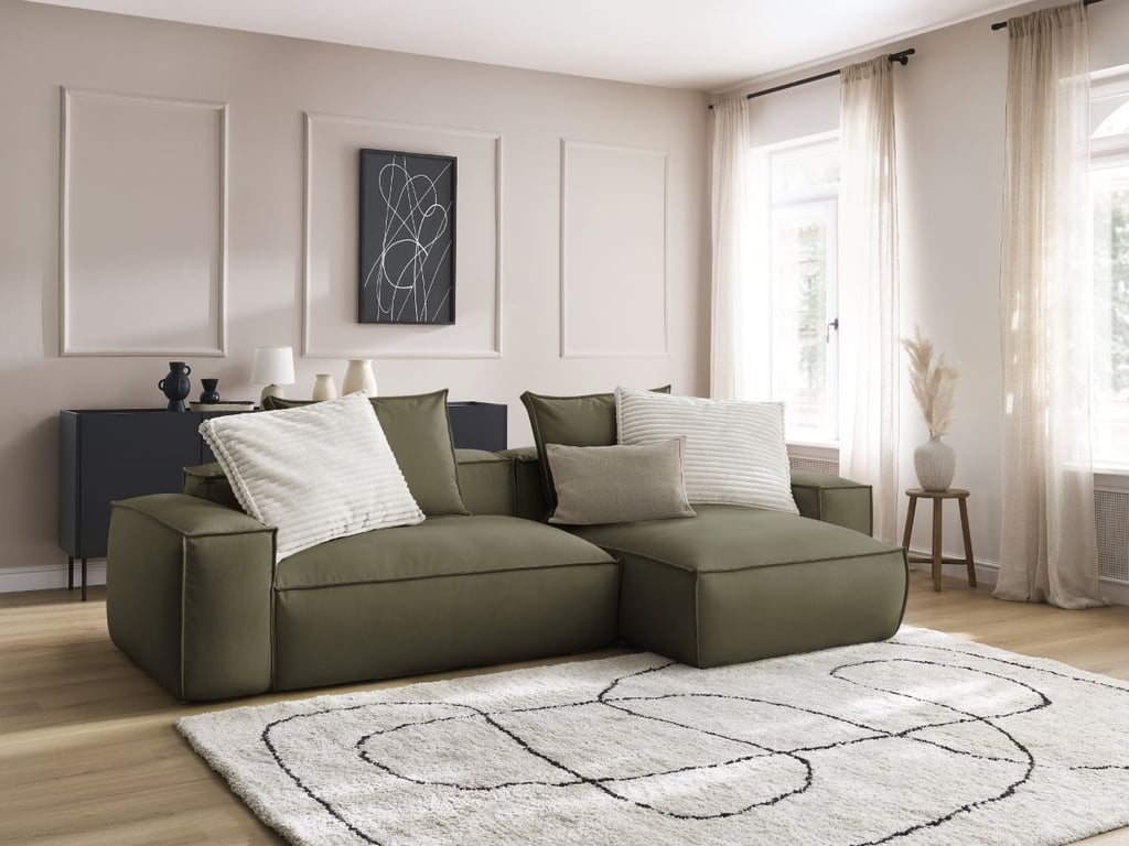 Produit similaire: Boheme canapé d'angle réversible ultra moelleux 3 places cuir végan vert