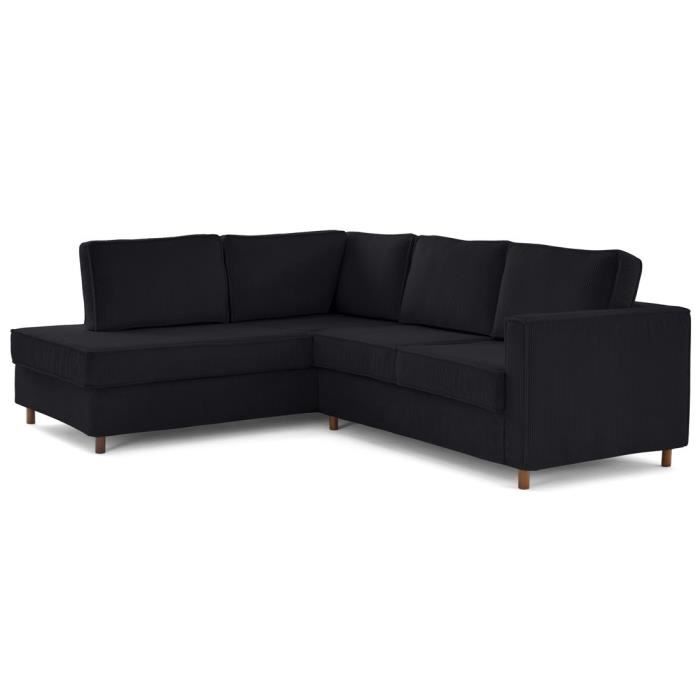 Produit similaire: Jake - canapé déhoussable d'angle gauche 5 places en velours côtelé - Noir