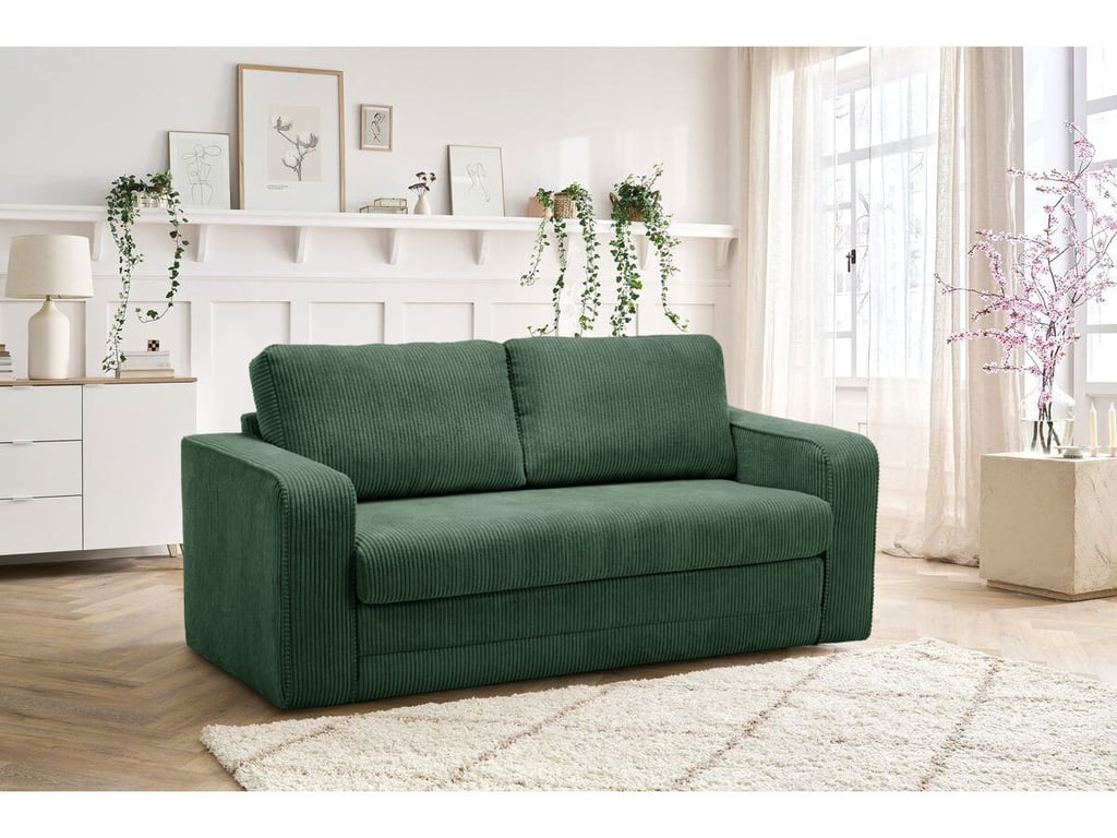 Produit similaire: Canapé droit convertible déplimousse COME velours côtelé vert BOBOCHIC 2 places