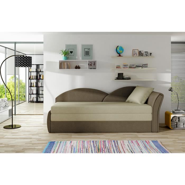 Produit similaire: Canapé en lit Convertible avec Coffre de Rangement 3 Places Relax Droit - en Tissu - Salon & séjour ARGEA (Beige + Marron)