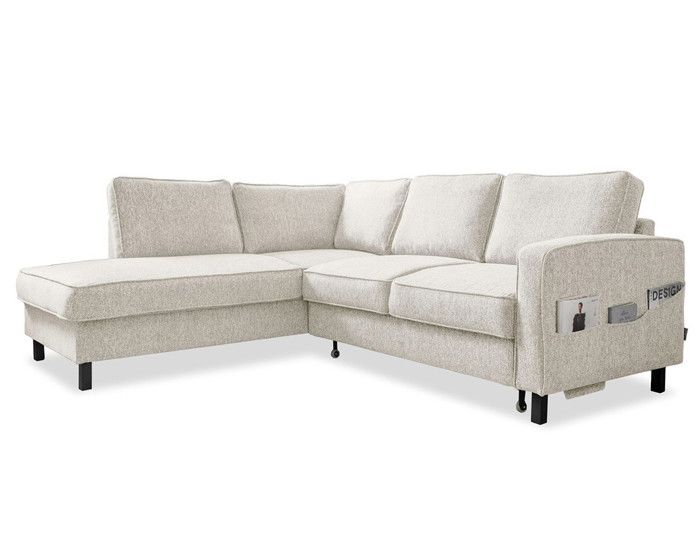 Produit similaire: Molly - Canapé d'angle gauche 5 places convertible en tissu - Beige