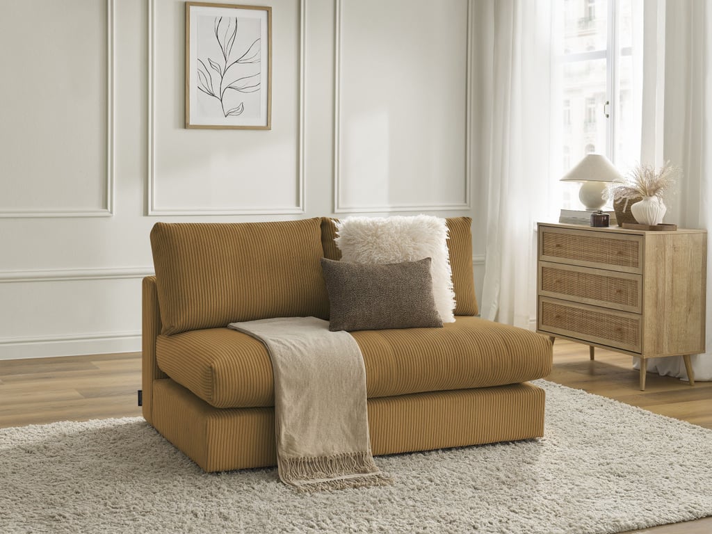 Produit similaire: Chauffeuse 2 places pour canapé modulable PARIS velours côtelé jaune BOBOCHIC 2 places