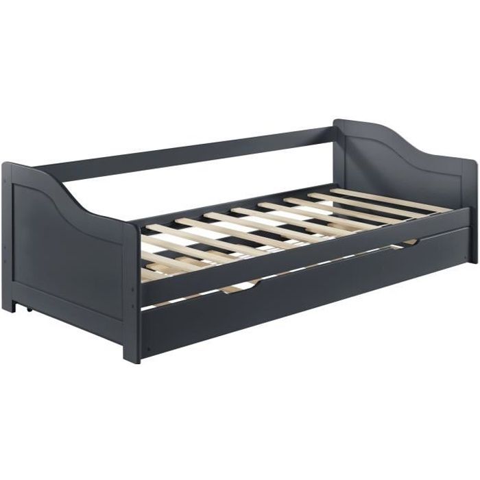 Produit similaire: Canape-lit convertible pour 2 personnes lit gigogne canape divan lit d'appoint structure en pin sommier à lattes en contreplaque g