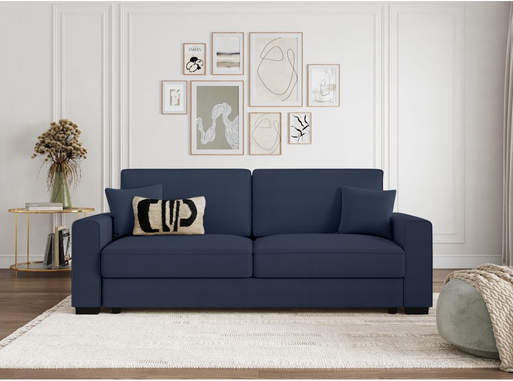 Produit similaire: Canapé droit MARGOT convertible en velours côtelé