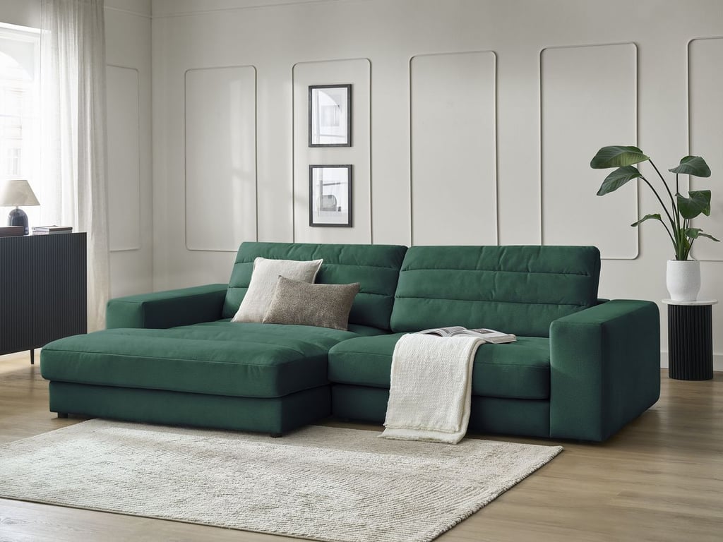 Produit similaire: Canapé d'angle fixe SIERRA velours vert foncé angle gauche BOBOCHIC 3 places