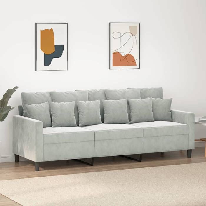 Produit similaire: Canapé Relax CLOUD - Canapé à 3 places Gris clair 180 cm Velours 3009
