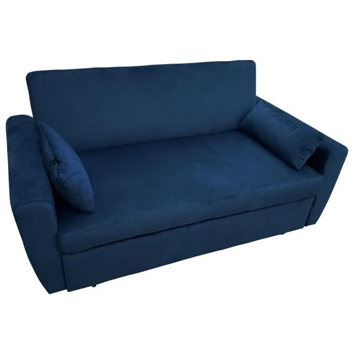 Produit similaire: Canapé convertible en velours bleu 2 places MATT