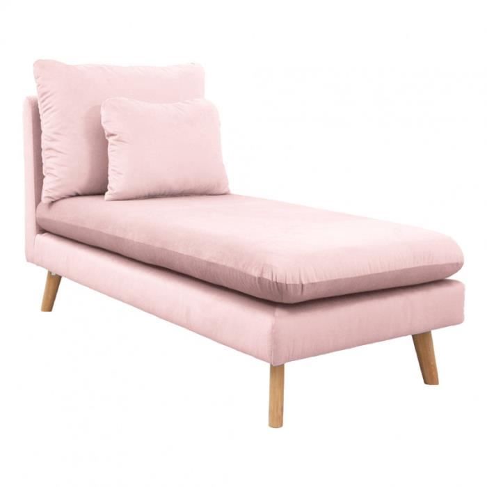 Produit similaire: Méridienne pour canapé modulable en velours rose - LASSIE