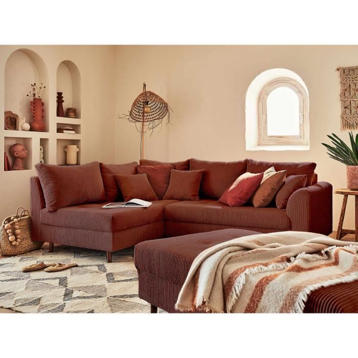 Produit similaire: Canapé d'angle gauche Rune - 4 places - Velours côtelé - Terracotta