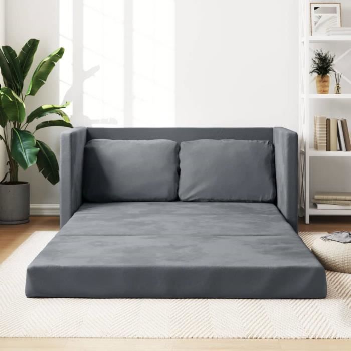 Produit similaire: Cuque Canapé-lit 2 en 1 gris foncé 122x204x55 cm velours 84399