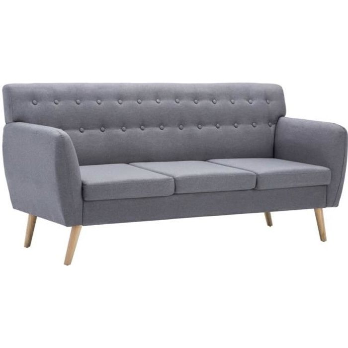 Produit similaire: Canapé à 3 places Revêtement en tissu 172x70x82 cm Gris clair