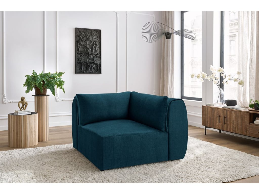 Produit similaire: Angle pour canapé modulable JEANNE tissu velours bleu foncé réversible BOBOCHIC 1 places