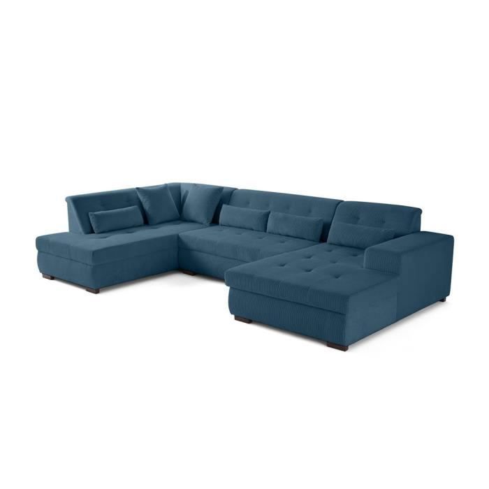 Produit similaire: Vermont - canapé panoramique d'angle gauche - 7 places - en velours côtelé - Bleu