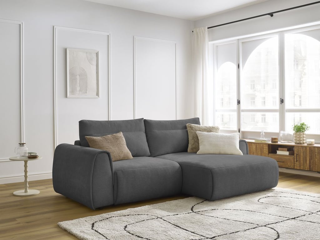 Produit similaire: Canapé d'angle fixe compact ADEN gris foncé angle droit BOBOCHIC 3 places