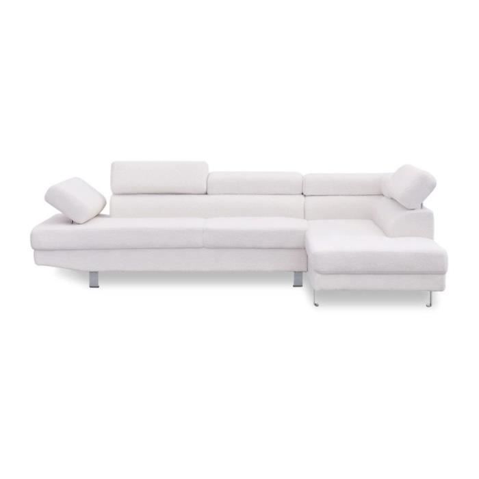 Produit similaire: Canapé d'Angle Droit Bouclette "Têtière" 260cm Crème