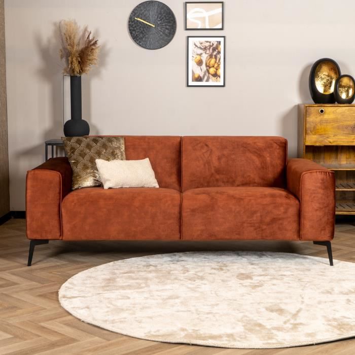 Produit similaire: Canapé en velours 2,5 places Vegas cuivre - Livin24 - Contemporain - Rouge - Avec accoudoirs - Non déhoussable