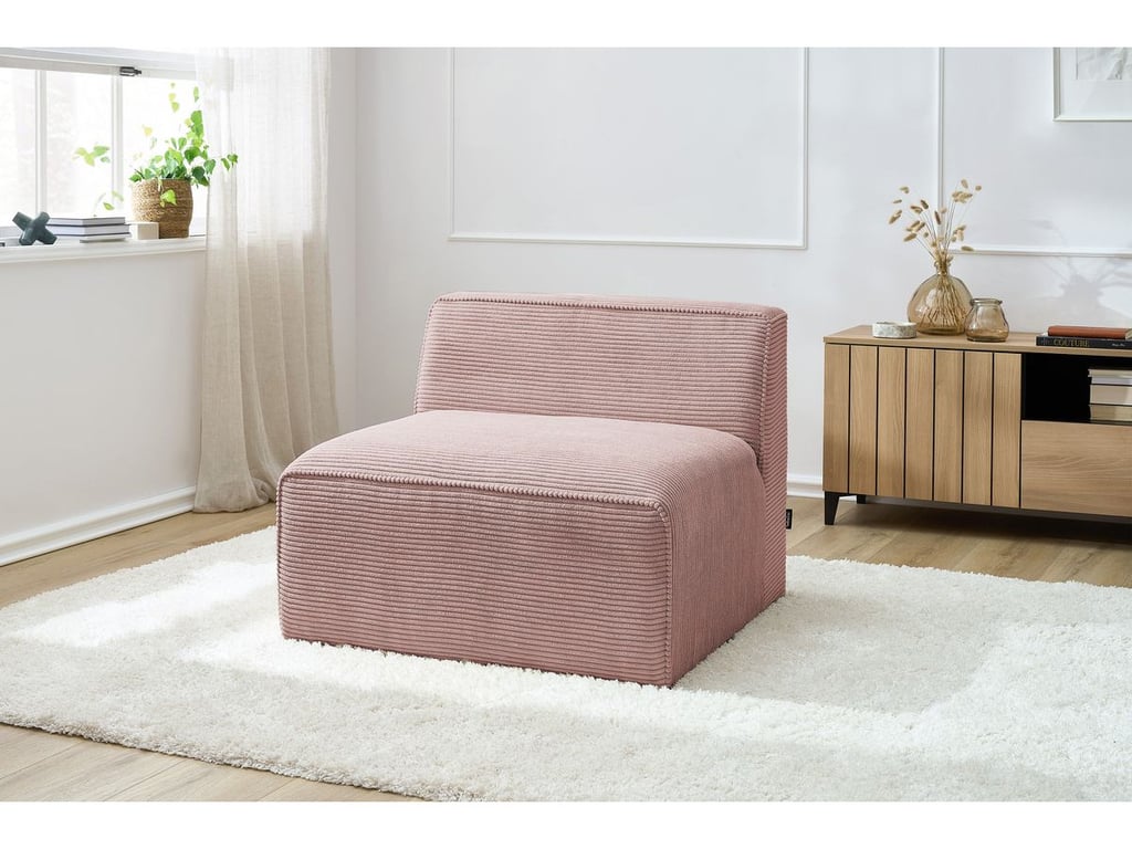 Produit similaire: Chauffeuse 1 place pour canapé modulable MEGEVE tissu velours côtelé rose BOBOCHIC 1 places