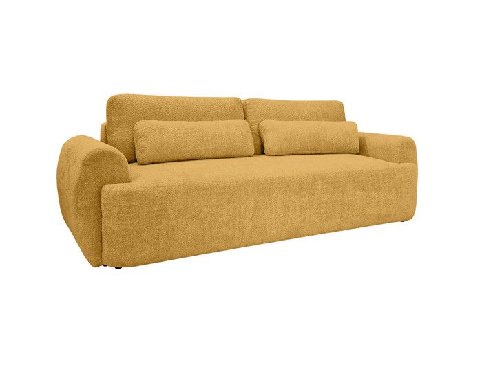 Produit similaire: Mahina - canapé droit 3 places - convertible avec coffre - en tissu bouclette - Jaune