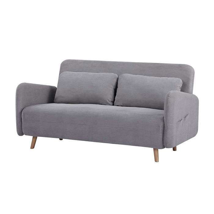 Produit similaire: Canapé-lit BZ 2 places en velours côtelé gris - ARI - Taille 145 x 190 cm - Pieds en bois massif