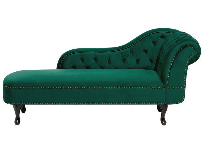 Produit similaire: Méridienne à droite chesterfield en velours vert NIMES