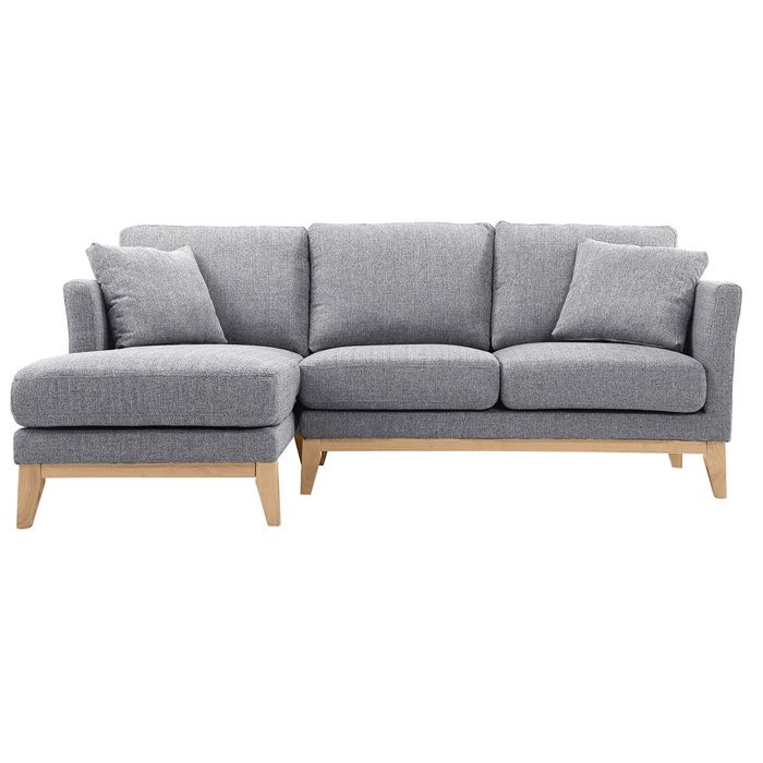 Produit similaire: Canapé d'angle gauche déhoussable scandinave 3-4 places en tissu gris clair et bois clair OSLO