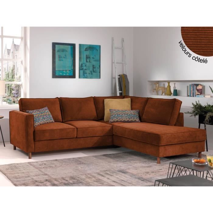 Produit similaire: Jake - canapé d'angle droit - convertible - 5 places - en velours côtelé