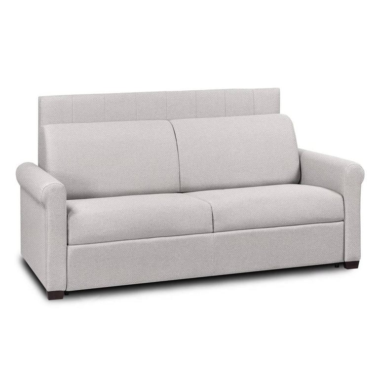 Canapé BELLE EPOQUE Canapé express  lattes 160cm matelas mémory 22cm tête de lit intégrée Tweed vert