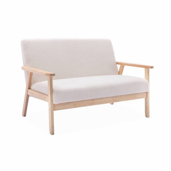 Produit similaire: Banquette canapé en bois et tissu bouclette. Isak. L 114 x P 69.5 x H 73cm