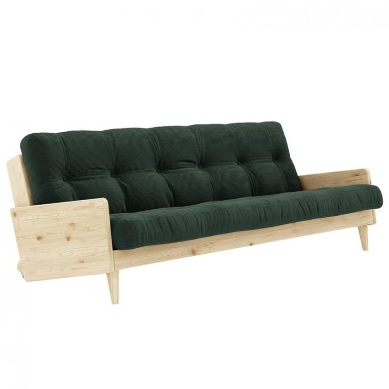 Produit similaire: Canapé 3 places convertible INDIE style scandinave futon algue couchage 130*190 cm.