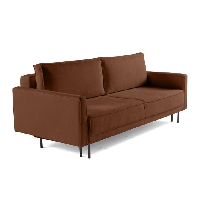 Produit similaire: Charlie - canapé droit 3 places - convertible avec coffre - en tissu - Terracotta